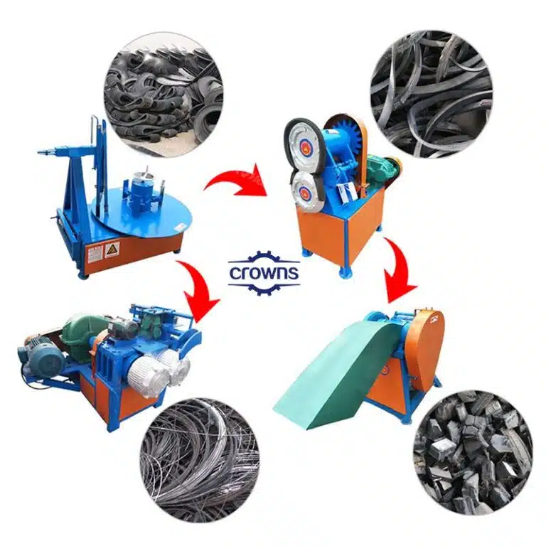 Semi-automatic Waste Tire Recycling Machine-Crowns Machinery