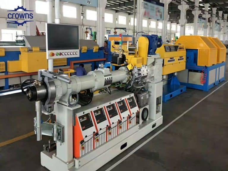 High-performance rubber extruder in action producing quality components
