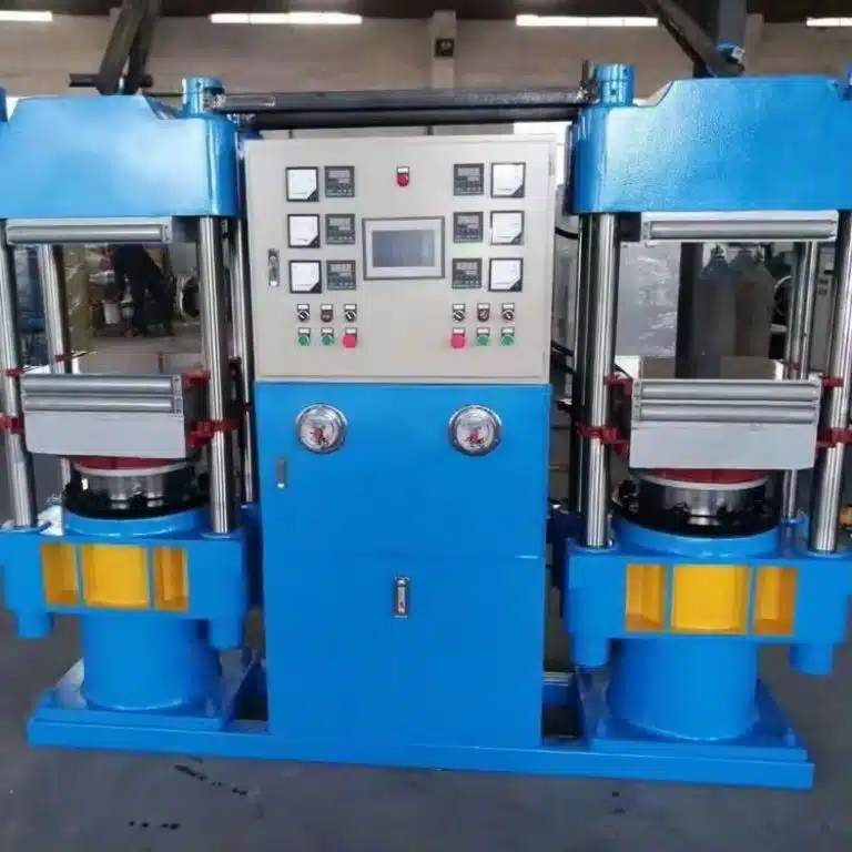 Electric rubber vulcanizing press with control panel for precise temperature and pressure management